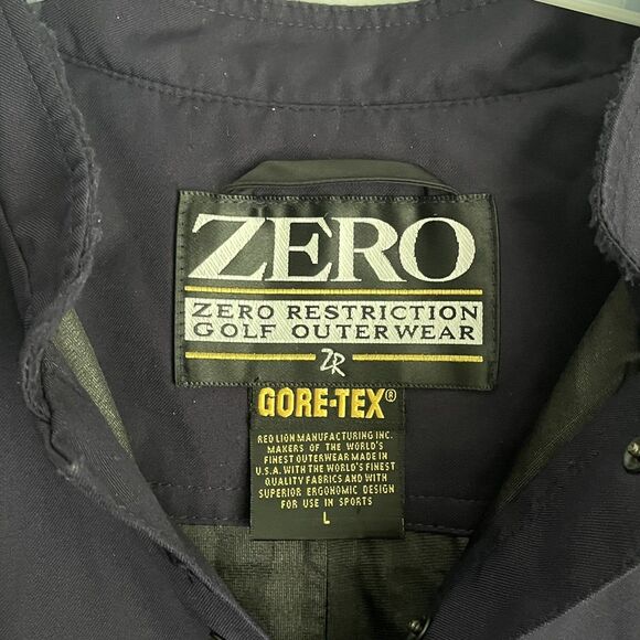 Zero Restriction Gore Tex Golf Vest Mens L Blue Windbreaker Interclub Invitation - Picture 4 of 14